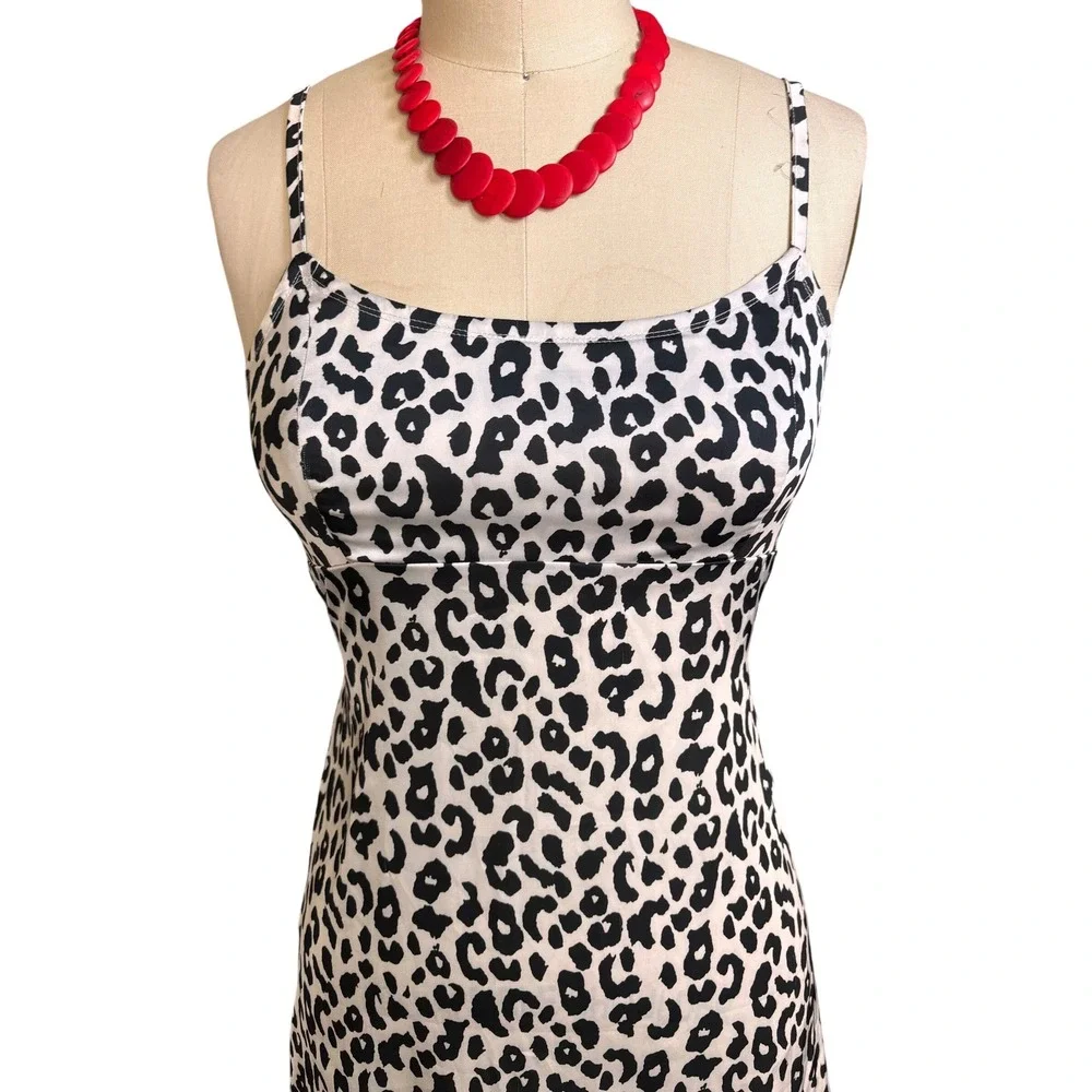 Leopard Print Brandy Melville Mini Dress Medium White Black